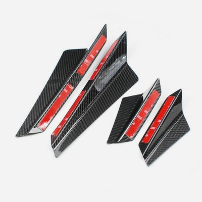 For Subaru WRX VAB VAF 22+ S Type Dry Carbon Fiber Front Bumper Canard 2 Pcs
