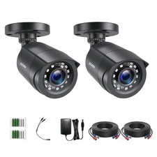 ZOSI 2PK 1080P CCTV Security Cameras 2MP 80ft IR Night Home Surveillance Outdoor