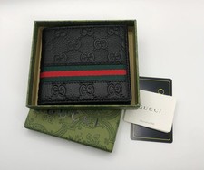 Gucci Signature Web Bifold Wallet, Black