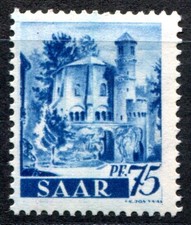SAAR 1947 222X ** MNH FLAWLESS Falling WATERMARK (I1628