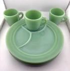 Vintage Early Fire King Jadeite Divided Restaurant Plate 9 5/8 W Mug 215