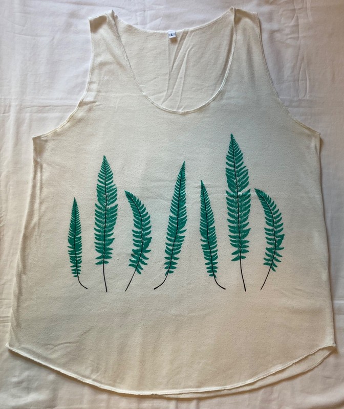Fern Tank Top Woman's White Large Thin