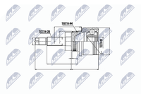 NTY Gelenksatz, Antriebswelle NPZ-MZ-040