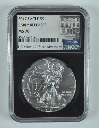 2017 American Silver Eagle Early Releases MS70 NGC US Mint Label *3649