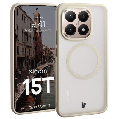 Handyhülle für Xiaomi 15T Bizon Case Cover Schutzhülle Etui Hülle Futeral Beige
