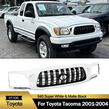 Pickup Truck 040 Super White Front Grille For 2001 2002 2003 2004 Toyota Tacoma Pickup Truck 040 Super White Front Grille For 2001 2002 2003 2004 Toyota Tacoma
