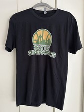 Seattle SuperSonics T-shirt M Black City Skyline Basketball Next Level
