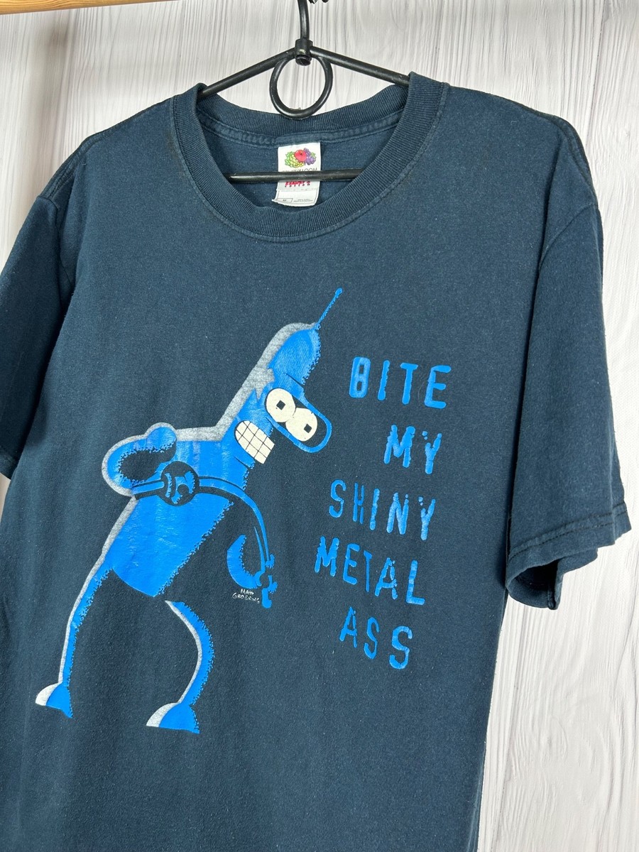 Vintage 2008 Futurama Bender “Bite My Shiny Metal Ass” M View 3