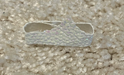 VTG My First Barbie Princess crown White Sparkly Iridescent shimmery 1989 EUC!!