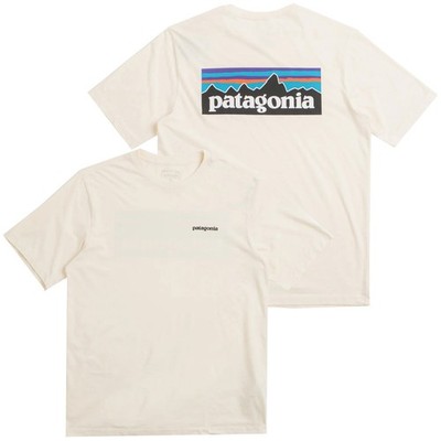 Patagonia Mens - P-6 Logo Organic Cotton S/S T-shirt - Undyed Natural