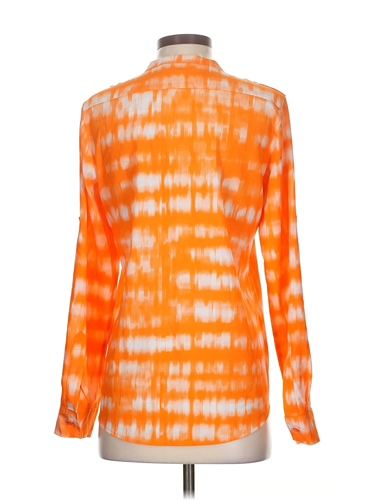 Calvin Klein Women Orange Long Sleeve Blouse XS thumbnail 2