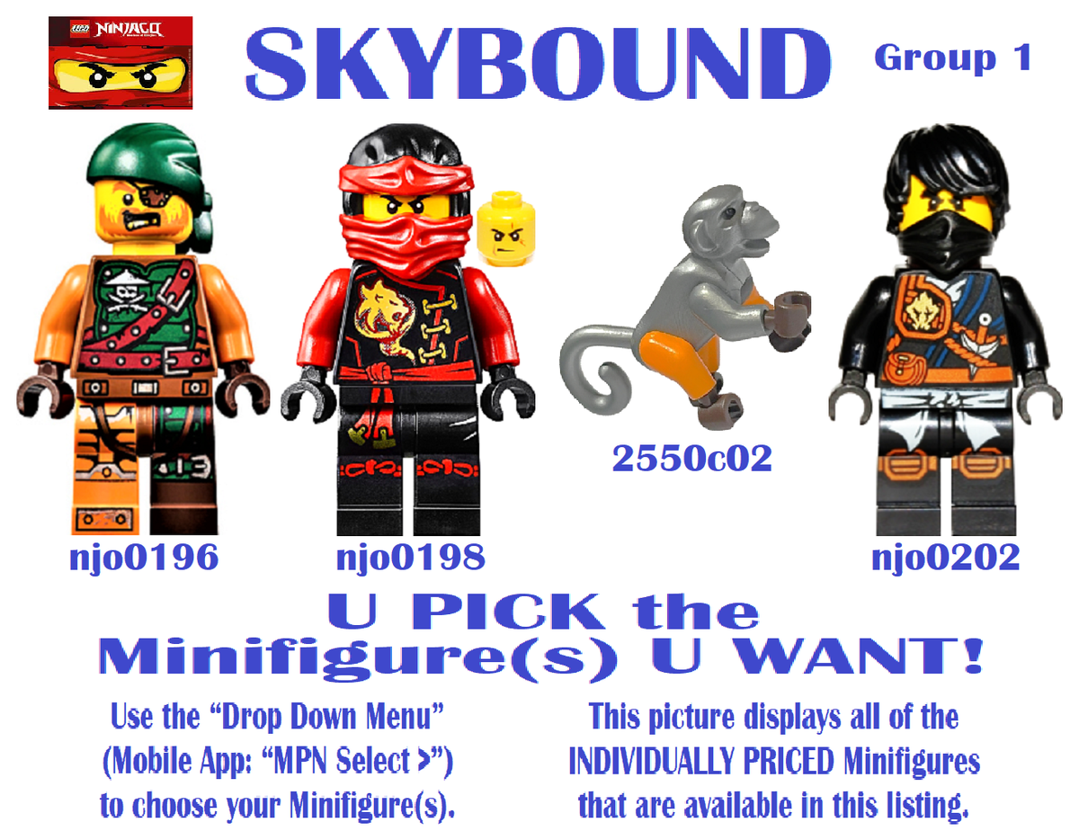 編集中 sky グッズ Ｎｏ．1 Genuine LEGO U PICK Ninjago SKYBOUND Minifigures **NEW** GROUP 1