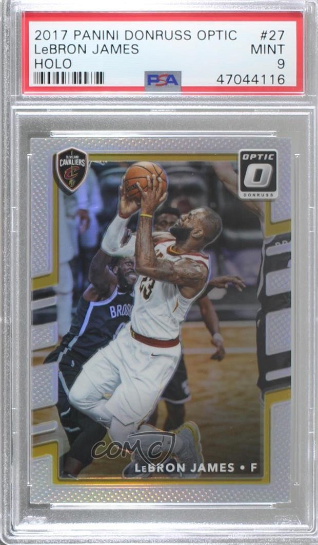 2017-18 Panini Donruss Optic Holo Prizm LeBron James #27 PSA 9 MINT