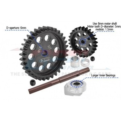 GPM TRX XRT, XMAXX 40Cr CARBON STEEL M1.5 SPUR GEAR 33T + MOTOR GEAR 25T / GPMTX