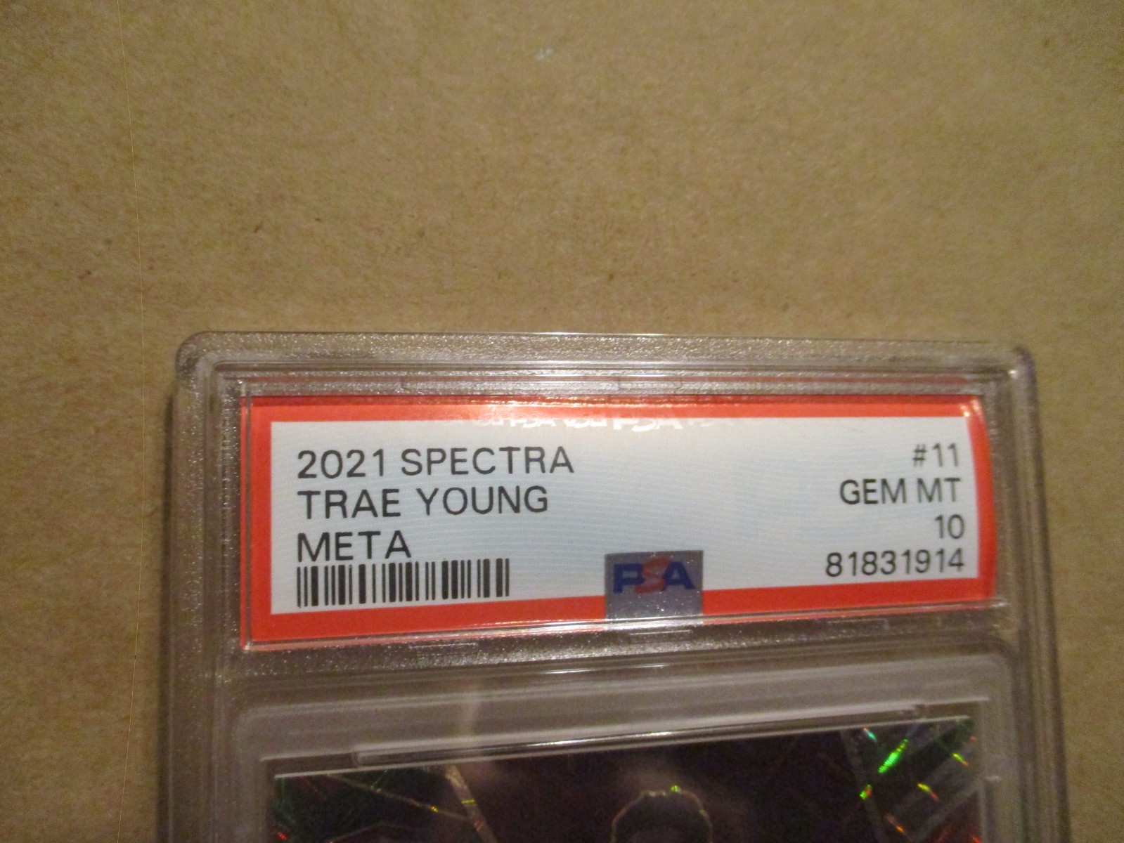 2021-22 PANINI SPECTRA BASKETBALL TRAE YOUNG #11 META 15/25 PSA 10 GEM MINT ATL view 2