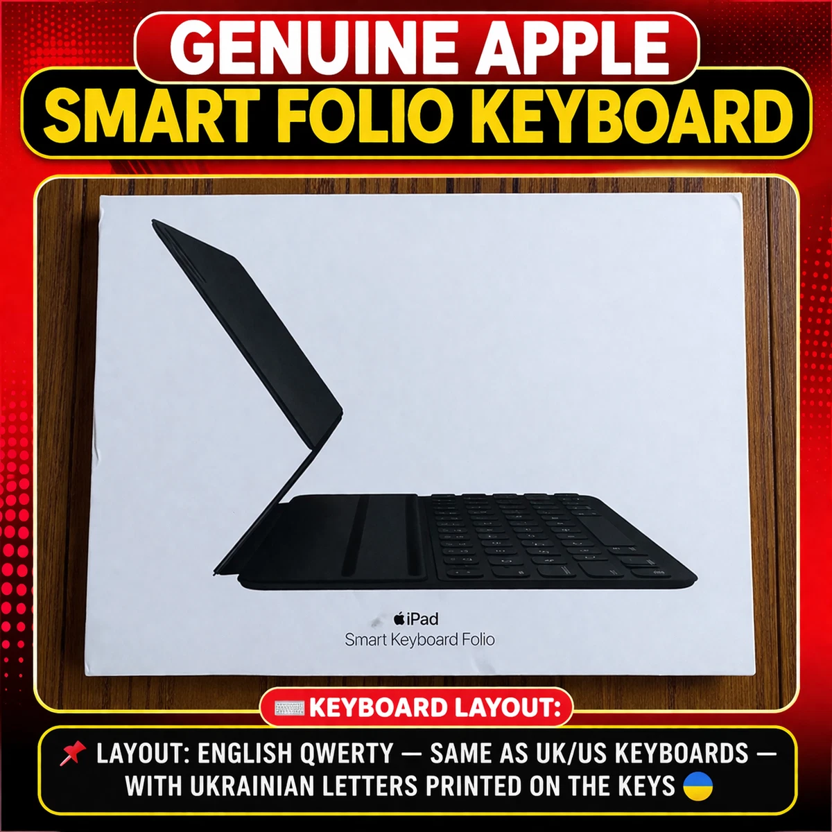iPad Keyboard Smart Apple for - Pro Gen Folio & (for Black UK 