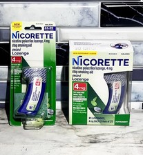 Lot of 2 Nicorette PepperMint Nicotine Mini Lozenges 4MG 101ct Exp 01/27