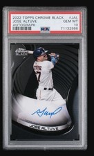 Jose Altuve Houston Astros 2022 Topps Chrome Black Base Autograph PSA 10