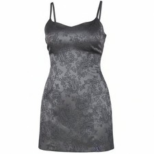 Guess Black Mini Bodycon Dress Sparkly Paisley Pattern Size 9