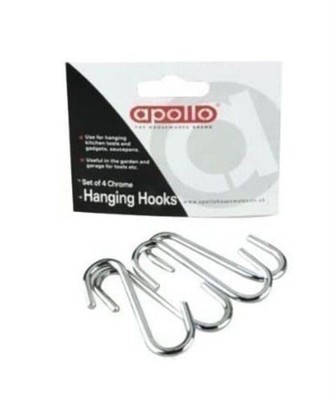Apollo Haken Large S Set4, 6x4x0,3, chrom