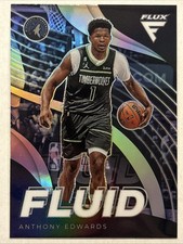 2022-23 Panini Flux Fluid Silver Prizm Insert Card #5 Anthony Edwards 