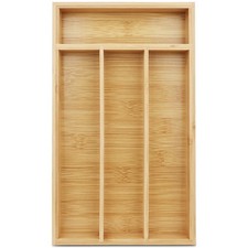 shenee Small Silverware Organizer, Bamboo Drawer Organize, Bamboo Silverware ...