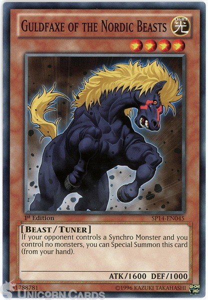 SP14-EN045 Guldfaxe of the Nordic Beasts : Starfoil Rare 1st Edition Mint YuGiOh