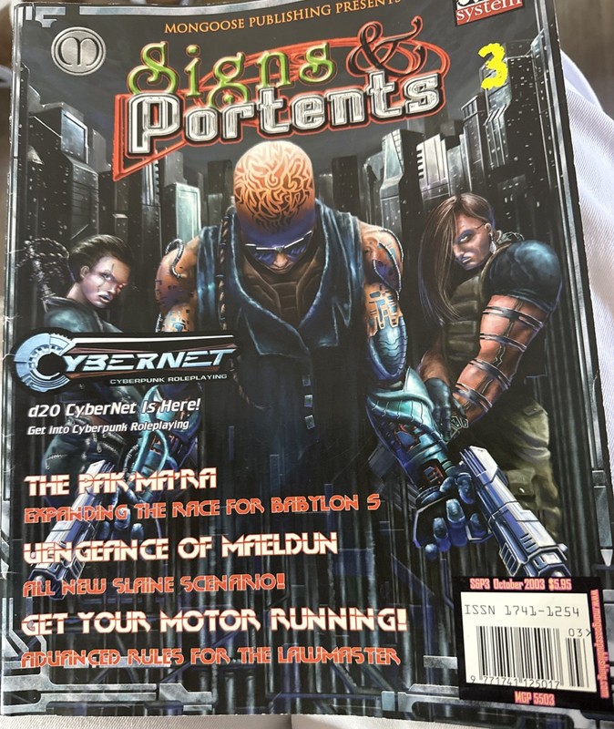SIGNS & PORTENTS #3 Magazine BABYLON 5 D20 CYBERNET MONGOOSE 2003 - New WB ￼