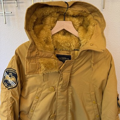 Alpha Industries N-3B Parka Men s M Gold Mustard Cold Weather Military READ