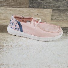 Hey Dude Wendy Funk Spring Girls Casual Shoes Sz 5 Pink Multi Floral Canvas