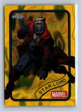 2025 Topps Chrome Marvel Star-Lord Yellow Lava Refractor #104