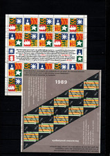 Netherlands, Complete sheet Christmas Stamps 1989 and  1994 , used