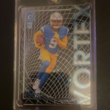 2025 panini donruss vortex tre harris lava rookie #1/10 nfl football chargers