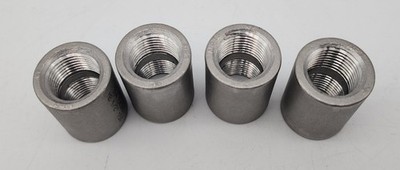 MERIT BRASS K411-08 Pipe Coupling: 1/2'', 304 Stainless FNPT Threaded, (LOT OF 4)