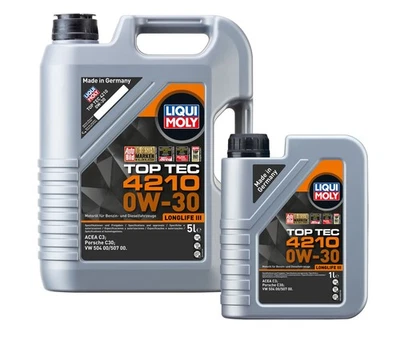 Huile moteur Liqui Moly Top Tec 4210 0W-30 6 litres VW 504.00 507.00 21604+21605 - Photo 1/4
