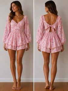 Altard State Pink Floral Romper