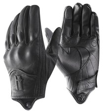 Retro Motorcycle Gloves for Men - Touchscreen Leather Riding Gear, Size Large