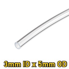 PVC Clear Tubing 3mm ID x 5mm OD 3.28ft Plastic Flexible Hose Tube Fast Shipping