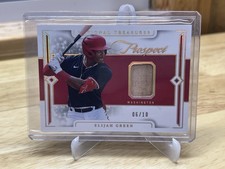 Elijah Green 2024 PANINI NATIONAL TREASURES PROSPECT LUMBER BAT Patch #/10