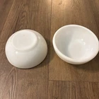 Vintage Pyrex Set of 2 Chili Soup Bowls VERY THICK Milk Glass 6” 1952