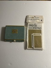 Vintage Congress Playing Cards Double Deck Iris Floral Case Bridge Score Pads