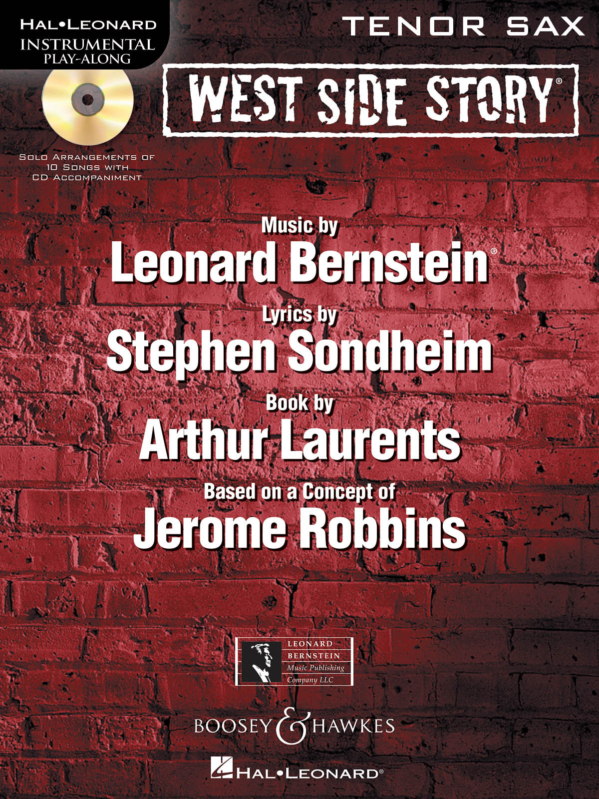 West Side Story Tenor Sax Solo Sheet Music Musical Songs Play-Along Book CD
