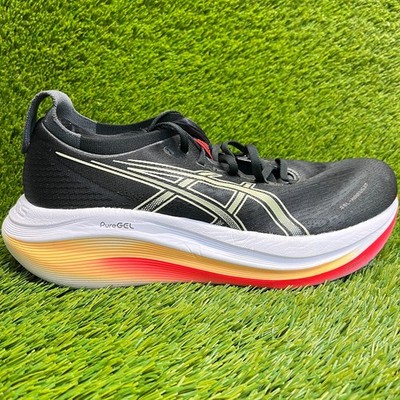 Asics Gel-Nimbus 27 Mens Size 10.5 Black White Athletic Running Shoes Sneakers