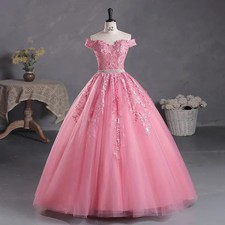 Off The Shoulder Quinceanera Dresses Belt Ball Gown Party Prom Dresses Sweet 15