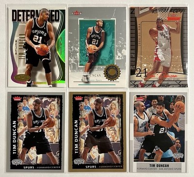 Tim Duncan Lot 2000-01 Fleer Determined 2008-09 Fleer Glossy 2004-05 Throwbacks