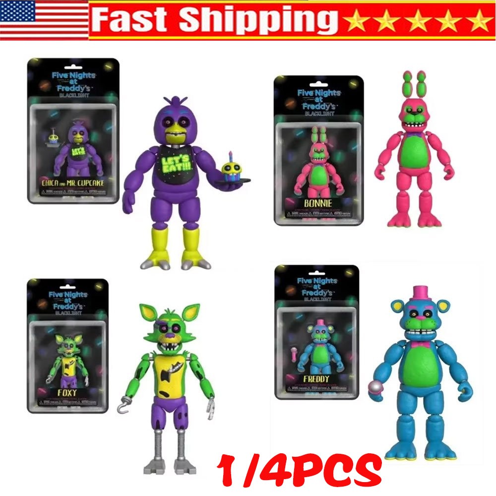 Five Nights At Freddy Blacklight Bonnie Chica Foxy Cupcake 5