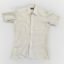 VTG 70s Pierre Cardin Monogram Print Short Sleeve Shirt Men's 15 M Designer NY