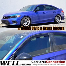 Wellvisors In-channel Window Visors 4pcs For Honda Civic Acura Integra 2022-2026