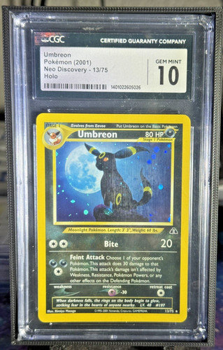 Umbreon (Unlimited) graded CGC 10 for sale on eBay