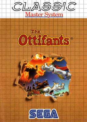 The Ottifants Sega Master System Box Art 2''X3'' Pin Button Badge